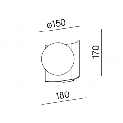 MODERN BALL WP LED 3000K natynkowy czarny struktura 46970-M930-D0-00-12